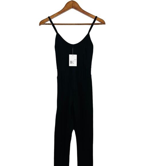 NEW! F21 Strappy Knit Jumpsuit Black - S - Picture 1 of 6